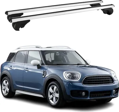Image de Barres de toit Transversales pour Mini Countryman F60 2017-2024 Aluminium Argent