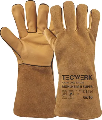 Image de Gants Schweier Mhlheim II Super Gre 9 jaunes EN 388, EN 407, EN 12477 Catégorie II d'EPI