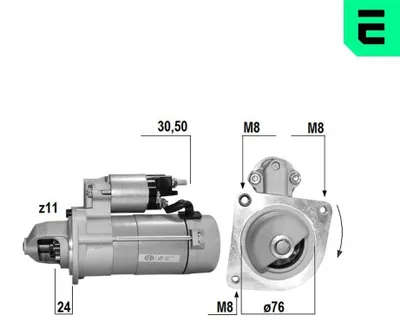 Image de ERA 221129A Démarreur 1,9 kW pour fourgon FIAT Ducato (250, 290) 12 V