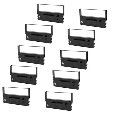 Produktbild von vhbw 10x Farbband Schriftband kompatibel mit Sharp S 10, UP 650, UP 600, ER-A 470, ER-A 460, ER-A 450 S, ER-A 440 Nadeldrucker, Bondrucker - Schwarz