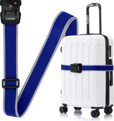 Immagine prodotto di Cinghia per valigie Flexot® con lucchetto a combinazione e TSA - Cinghie per valigie, cinghie di fissaggio per valigie, cinghie per bagaglio a mano e trolley