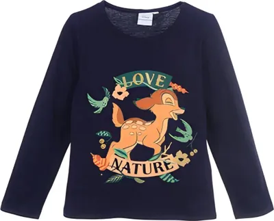 Produktbild von Disney Bambi Kinder Mädchen kurzarm T-Shirt – Blau / 116