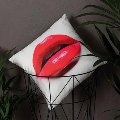 Produktbild von Samt Kissenbezug 40x40 Lippen