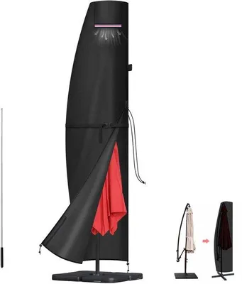 Produktbild von Famanu Schutzhülle für Sonnenschirm - Wasserdicht, 260x40/70/50cm, für Schirme Ø 3-5m