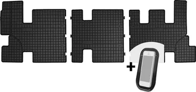 Immagine prodotto di Tappetini in gomma per auto Tappetini per auto su misura set da 3 pezzi - adatto per Ford Turneo Transit Custom dal 2012