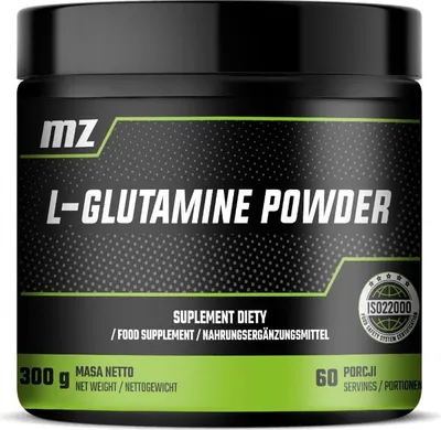 Produktbild von L-Glutamin Pulver 300g - L-Glutamin 4950 mg pro Portion - 50 Portionen - unterstützt die Darm- und Muskelgesundheit - von MZ