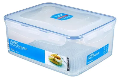 Productafbeelding van LocknLock Doseset, 4 stuks, model HPL836. Bewaarboxen met afvoergat, inhoud 5 liter. Afmetingen (L x B x H): 295 x 230 x 118 mm. Geschikt voor invriezen en gebruik in de magnetron. Lock and Lock doses, voedselboxen, meal-prep boxen