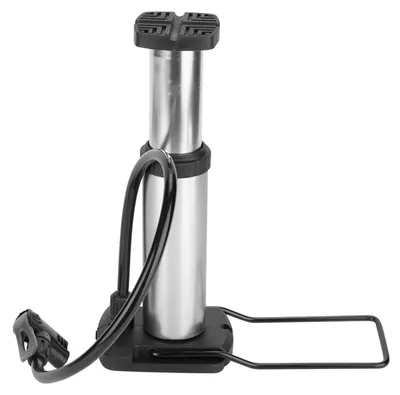 Produktbild von Mini-Fußpumpe für Fahrräder, tragbar, Hochdruck-Bodenpumpe, Reifenluftpumpe (Silber)