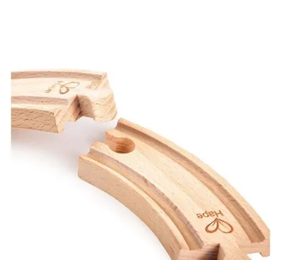 Image de Hape Rails Courbés Courts 4 Pièces