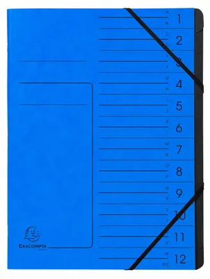 Immagine prodotto di Exacompta 10x organizer + interno elastico nero 12 scomparti A4 blu 541202E