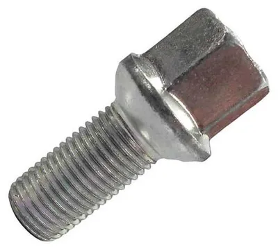 Imagen del producto de 1 tornillo de rueda M12x1,5 de 26 mm con rosca esférica R13, color plateado, para Audi 80, 81, 90, 81 A2, 8Z Coupé, 85