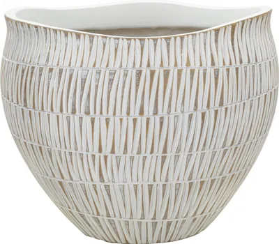 Obrázok produktu pre Mauro Ferretti Stiky cachepot Ø 30,5x24,5 cm zlatá biela