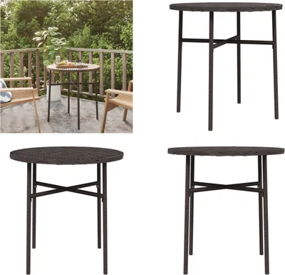 Image de vidaXL Table d'appoint Marron 45 cm Poly Rotin - Table d'appoint - Tables d'appoint - Table de jardin - Table de terrasse