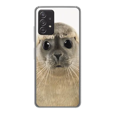 Produktbild von MuchoWow® Handyhülle Schutzhülle Hülle für Samsung Galaxy A33 5G Jungen - Robbe - Kinder - Mädchen - Tiere Silikon Softcase Handy Hülle - Kartenhalter