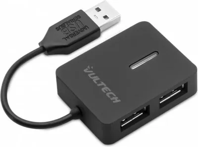 Immagine prodotto di Vultech HU-04USB2 Hub di interfaccia USB 2.0 480 Mbit/s Nero
