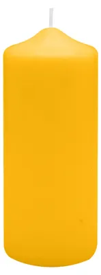 Produktbild von Spitzkopf Stumpen Kerzen Goldgelb 12 x Ø 8 cm, 6 Stück