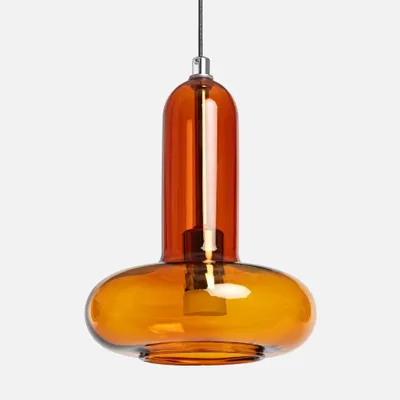 Immagine prodotto di Lampada a sospensione LED in vetro, Ø15cm, Ambra