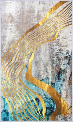 Produktbild von Designer Teppich Modern Wohnzimmer waschbar & rutschfest - Fancy VI - Fußbodenheizung geeignet 60x100 cm