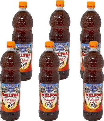 Produktbild von Melfor Das Original Essig Würzmittel – 6 x 1 Liter Flaschen für vielseitigen Genuss