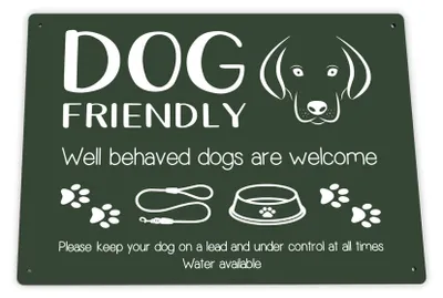 Hundefreundlich-Schild A4 wetterfest für Cafés & Geschäfte