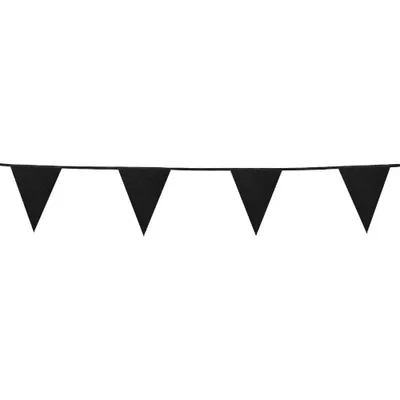 Produktbild von Wimpelkette Glitter schwarz 6m