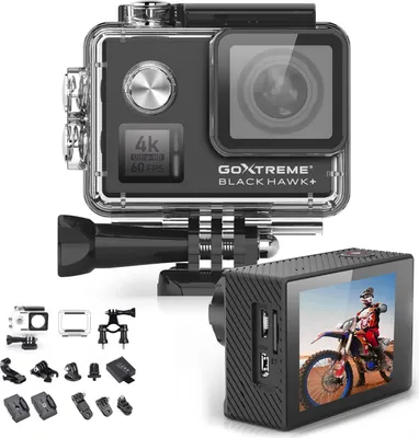 Image de Easypix GoXtreme BlackHawk+ 4K - Caméra d'action - à monter - 4K / 60 ips - 12.0 MPix - Wi-Fi