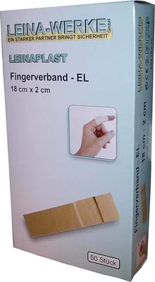 Produktbild von LEINAPLAST Fingerverband 180 x 20 mm elastisch hautfarbe 50 Stück