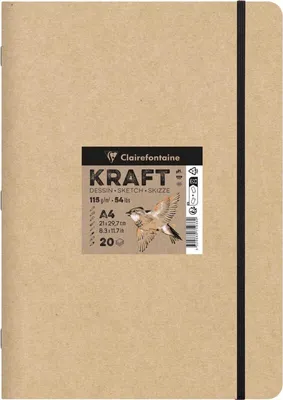 Zdjęcie produktu dla Clairefontaine 975938C Szkicownik 20 A4 115 g