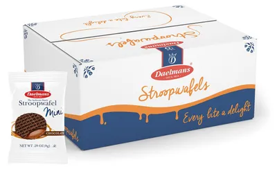 Produktbild von Daelmans Mini Schokoladen Stroopwafels 200 Stück - Holländische Karamellwaffeln