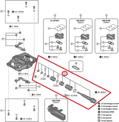 Immagine prodotto di Assieme asse pedale SHIMANO per PD-M9200, B.C.9/16"x20T.P.I., destro generale -...