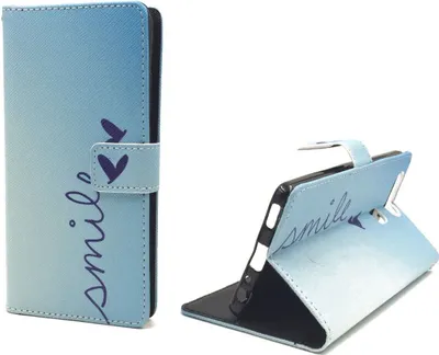 Produktbild von Handyhülle Tasche für Handy Huawei P9 Schriftzug Smile Blau