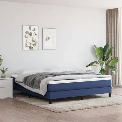 Produktbild von The Living Store Boxspringbett Blau 160x200 cm Stoff