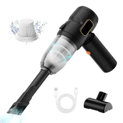 Produktbild von AIORBER Kabelloser Handstaubsauger USB aufladbar, kompakt und leicht, Zubehör für Sofa Bett Auto, beutellos, Schwarz