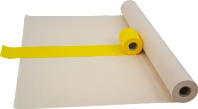 Produktbild von Sensalux Kombi-Set 1 Tischdeckenrolle 1,18m x 25m creme + Tischläufer 15cm gelb