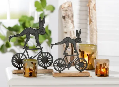 Immagine prodotto di Coniglio decorativo in legno "Radler", confezione da 4