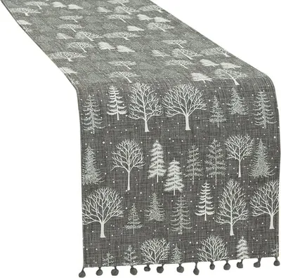 Obrázek produktu pro MARKIZETA Vánoční běhoun na stůl 50x100 Winter magic grey 360000/KSP/007/050100/1
