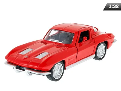 Zdjęcie produktu dla Model 1:32, RMZ 1963 Chevrolet Corvette Stingray Split Window, czerwony