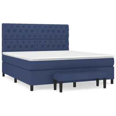 Produktbild von Boxspringbett mit Matratze Blau 160x200 cm Stoff