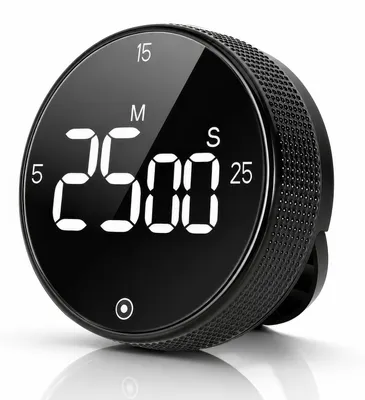 Produktbild von Digitaler Kurzzeitwecker - Mit LED-Anzeige und Magnet - Für Küche Kochen Backen Fitness Lernen - Mit Speicherfunktion und Stummfunktion