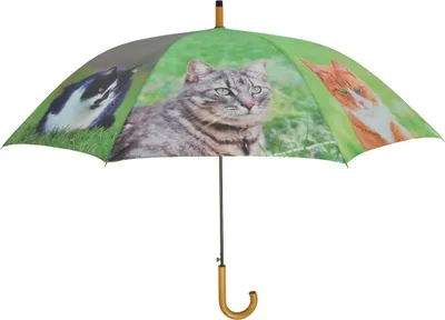 Immagine prodotto di Gatti da ombrellone Esschert Design, realizzato con materiali "poliestere, metallo e legno", 120,0 x 120,0 x 95,0 cm