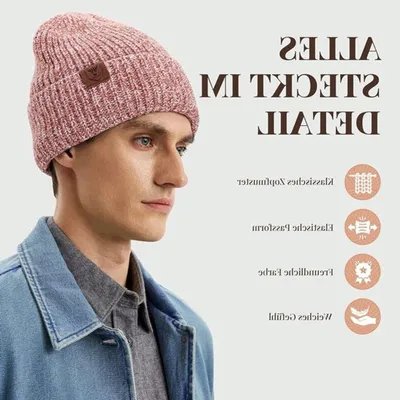 Winterliche Strickmütze mit weichem Fleece-Futter für Männer und Frauen - Ideal für kalte Tage, bequem und stilvoll
