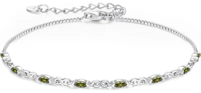 Produktbild von Armband Silber 925 Damen mit Zirkonia und Geburtsstein, verstellbar