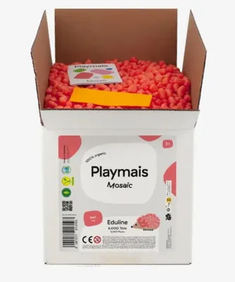 Produktbild von PlayMais Bastel Kreativität Eduline Mosaic Refill 6000 rot red ab 3 Jahren