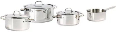 Productafbeelding van Cookware set - Suitable for all hobs including induction - COZY & TRENDY-DAILY - Stainless steel - 7 pieces