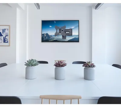 Immagine prodotto di Supporto a parete per televisore, da 23 a 43 pollici, standard VESA 200x200, inclinabile di 20 gradi, colore nero, per montaggio a parete