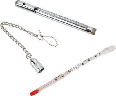 Obrázek produktu pro Rybářský teploměr, měřič teploty vody v potoce pro muškaření, praktický měřicí nástroj pro rybáře