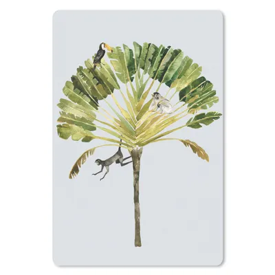 Produktbild von MuchoWow® Mauspad Mousepad Dschungel - Palme - Vogel 40x60 cm - Mousepads - Maus Mat - Pad - Mausunterlage - Schreibtisch Accesoire