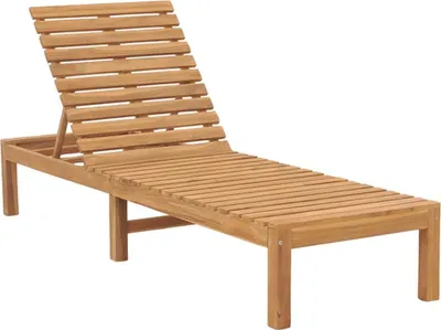 Produktbild von vidaXL Sonnenliegen 2 Stk. Massivholz Teak