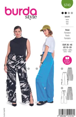 Produktbild von Burda Schnittmuster N°5743 - Damenpantalon 38-48