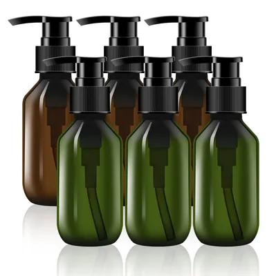 Produktbild von Set mit 6 Mini-Kunststoff-Pumpflaschen, 100 ml